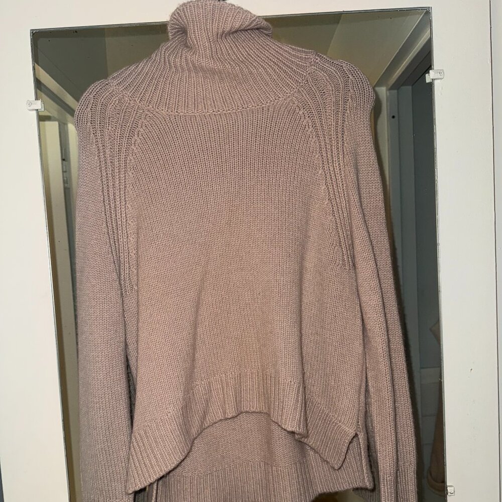 All Saints Oversized Wool Turtleneck Dusty Pink